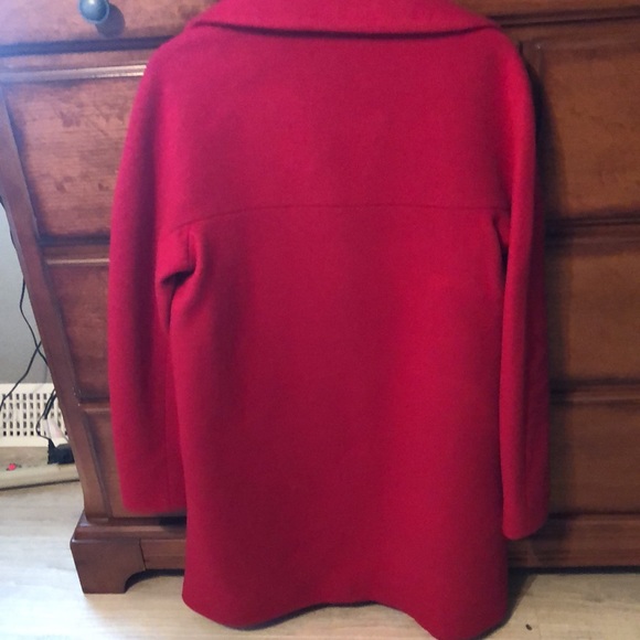 ZAC POSEN red wool coat with lining M - Picture 4 of 4